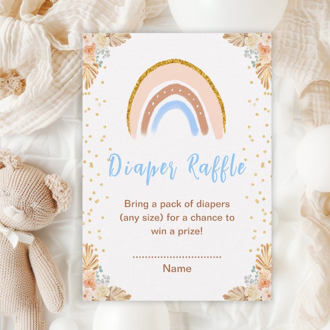 Tarjeta De Recepción Fiesta de Diaper para Baby Shower Boho Arcoíris Az (Subido por el creador)