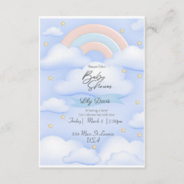 Tarjeta De Recepción Fiesta de ducha de bebé personalizado