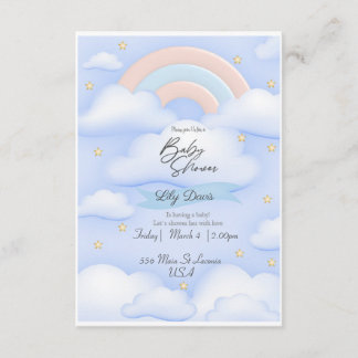 Tarjeta De Recepción Fiesta de ducha de bebé personalizado