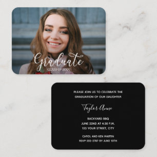 Tarjeta De Recepción Fiesta de Graduación con Foto