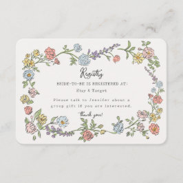 Tarjeta De Recepción Fiesta de jardín primavera Registro floral Invitar