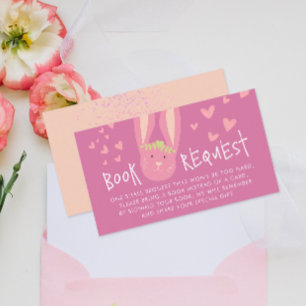 Tarjeta De Recepción Fiesta de primer cumpleaños con solicitud de libro