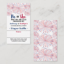 Tarjeta De Recepción Fiesta De Revelación De Género Del 4 De Julio De F