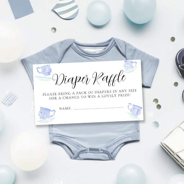 Tarjeta De Recepción Fiesta de té China encaja Baby Shower Diaper Raffl (Subido por el creador)