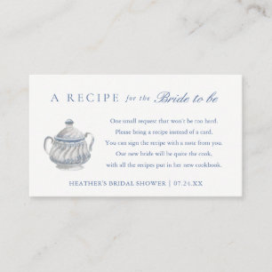 Tarjeta De Recepción Fiesta De Té De Ducha Bridal Comparte Una Receta