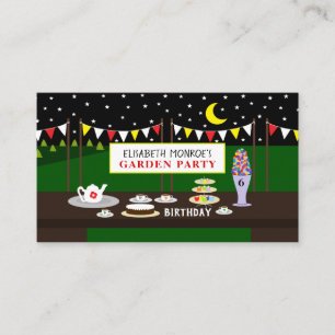 Tarjeta De Recepción Fiesta de té de jardín, boleto de fiesta de cumple