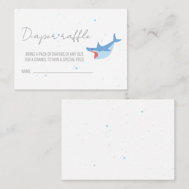 Tarjeta De Recepción Fiesta de tiburón piscina de verano Baby Shower Di (Anverso / Reverso)