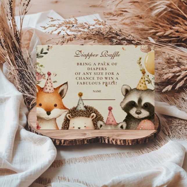 Tarjeta De Recepción Fiesta de Woodland Animales Baby Shower (Subido por el creador)