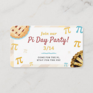 Tarjeta De Recepción Fiesta del Día de Pi – Ven por el Pi, Quédate por
