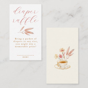 Tarjeta De Recepción Fiesta del té Acuarela Floral Rosa Baby Shower