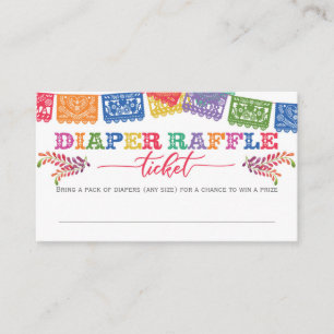 Tarjeta De Recepción Fiesta, media del Nacho, rifa del pañal de Baby