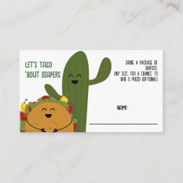 Tarjeta De Recepción Fiesta mexicana taco parejas Diaper Raffle