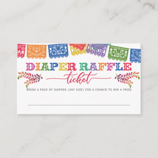 Tarjeta De Recepción Fiesta, Nacho Promedio, Baby Shower Diaper Raffle (Anverso)
