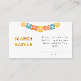 Tarjeta De Recepción Fiesta Papel Picado Baby Shower Diaper Raffle