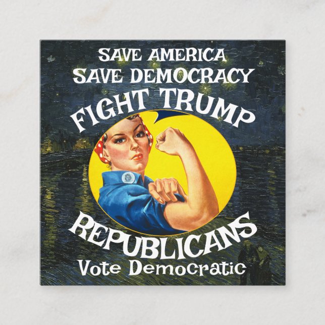 Tarjeta De Recepción Fiesta republicano de Trump Chicas de feriados de  (Anverso)