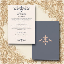 Tarjeta De Recepción Filigree ruso, Boda