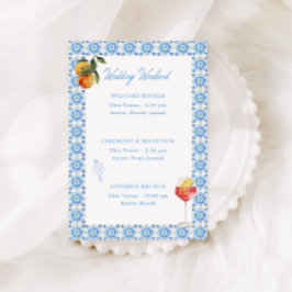 Tarjeta De Recepción Fin de semana de boda Amalfi Dolce Vita Italia