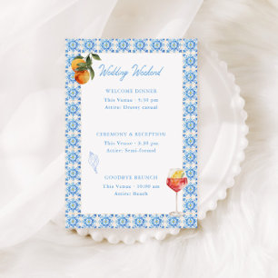 Tarjeta De Recepción Fin de semana de boda Amalfi Dolce Vita Italia