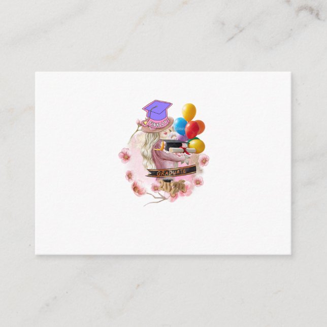 Tarjeta De Recepción Finally! Class of 2026 Graduate (Anverso)