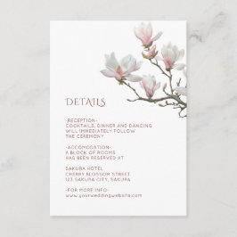 Tarjeta De Recepción Fine Art Magnolia Wedding