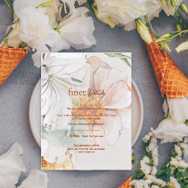 Tarjeta De Recepción Finer Details Wedding Card | Blush Peach Floral