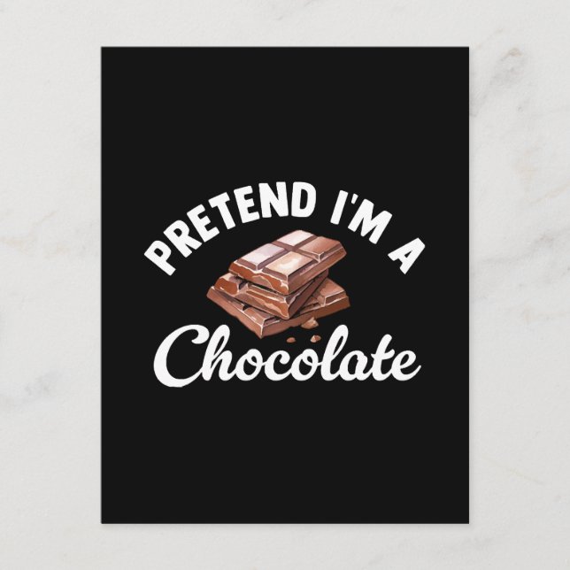 Tarjeta De Recepción Finge que soy una barra de chocolate (Anverso)