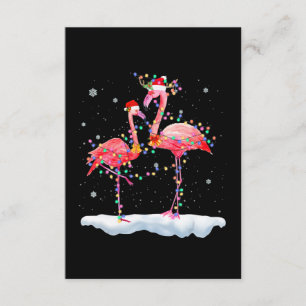Tarjeta De Recepción Flamencos Flamingo Christmas Tree Santa Hat Xmas