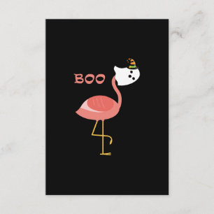 Tarjeta De Recepción Flamingo Boo Ghost Funny Flamingo   Animal de Cuta