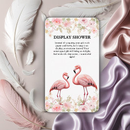 Tarjeta De Recepción Flamingo Flamingo Elegante Floral Rosa