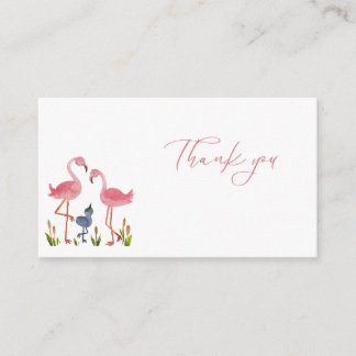 Tarjeta De Recepción Flamingo Gracias