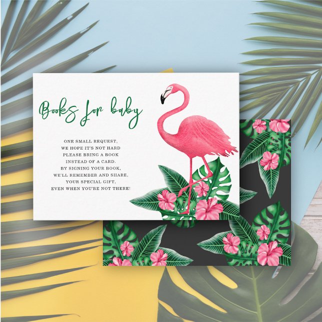 Tarjeta De Recepción Flamingo rosa acuarela - libros para bebé (Subido por el creador)