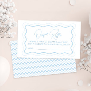 Tarjeta De Recepción Flauta azul Wavop bebé niño ducha Diaper Raffle