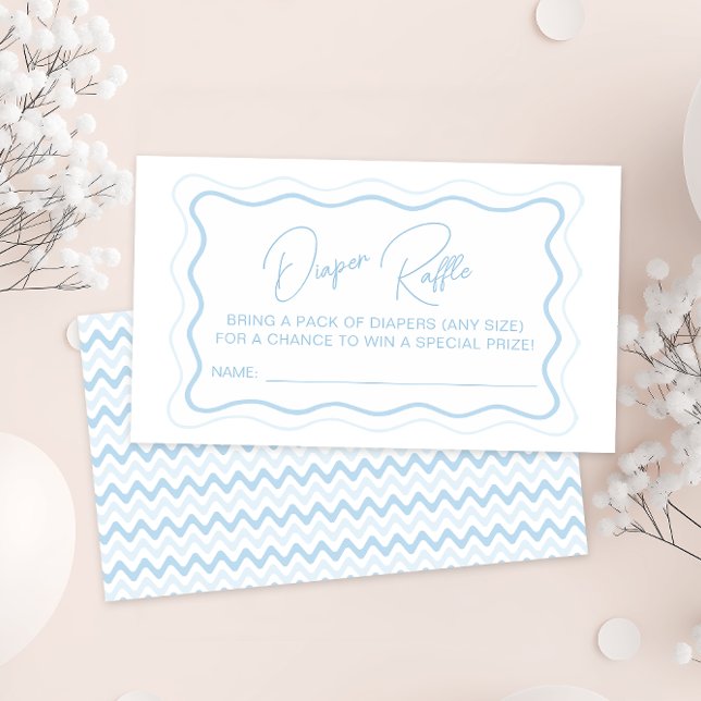 Tarjeta De Recepción Flauta azul Wavop bebé niño ducha Diaper Raffle (Subido por el creador)