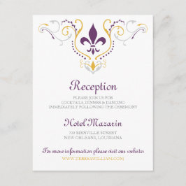 Tarjeta de recepción Fleur de Lis