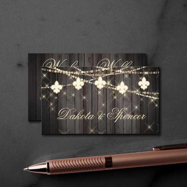 Tarjeta De Recepción Fleur de Lis | Deseos de Moda (Subido por el creador)