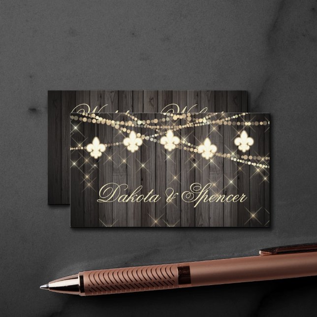 Tarjeta De Recepción Fleur de Lis | Sitio web del Boda Boho (Subido por el creador)