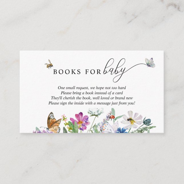 Tarjeta De Recepción Flor acuática | Libros para bebés (Anverso)
