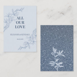 Tarjeta De Recepción Flor Atemporal Agradecimiento de Boda