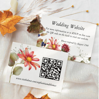 Tarjeta De Recepción Flor de agua rosada de margarita