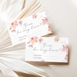 Tarjeta De Recepción Flor de cerezo adivina cuántos besos juego de novi
