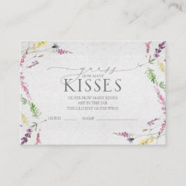 Tarjeta De Recepción Flor de flores silvestres acuarela Floral Bridal S