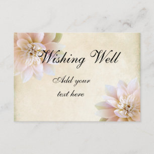 Tarjeta De Recepción Flor de Lotus blanco rosada que desea bien