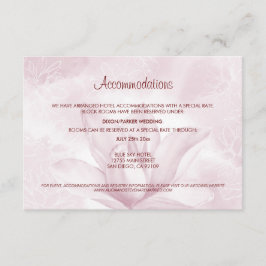 Tarjeta De Recepción Flor de Magnolia Etérea, Alojamiento de boda