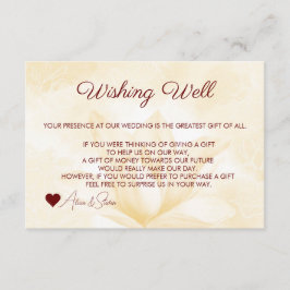 Tarjeta De Recepción Flor de Magnolia Etérea, Pozo de Deseos