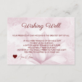 Tarjeta De Recepción Flor de Magnolia Etérea, Pozo de los Deseos