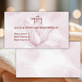 Tarjeta De Recepción Flor de magnolia etérea, registro