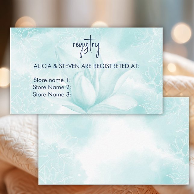 Tarjeta De Recepción Flor de magnolia etérea, registro (Subido por el creador)