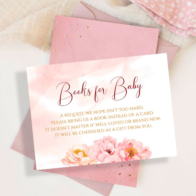 Tarjeta De Recepción Flor de oso de peluche princesa acuarela rosa (Subido por el creador)