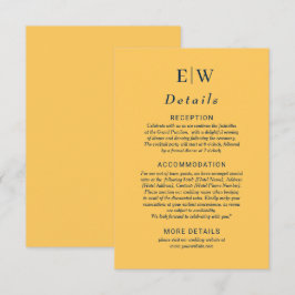 Tarjeta De Recepción Flor de rayo simple elegante con Boda monograma