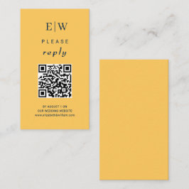 Tarjeta De Recepción Flor de rayo simple elegante con Boda monograma